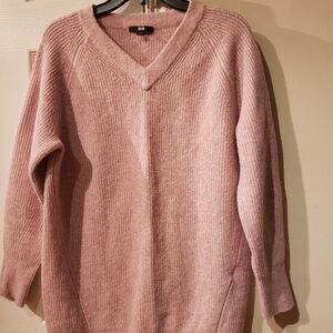 Super Cute V-Neck Wool Blend Chunky Knit Sweater